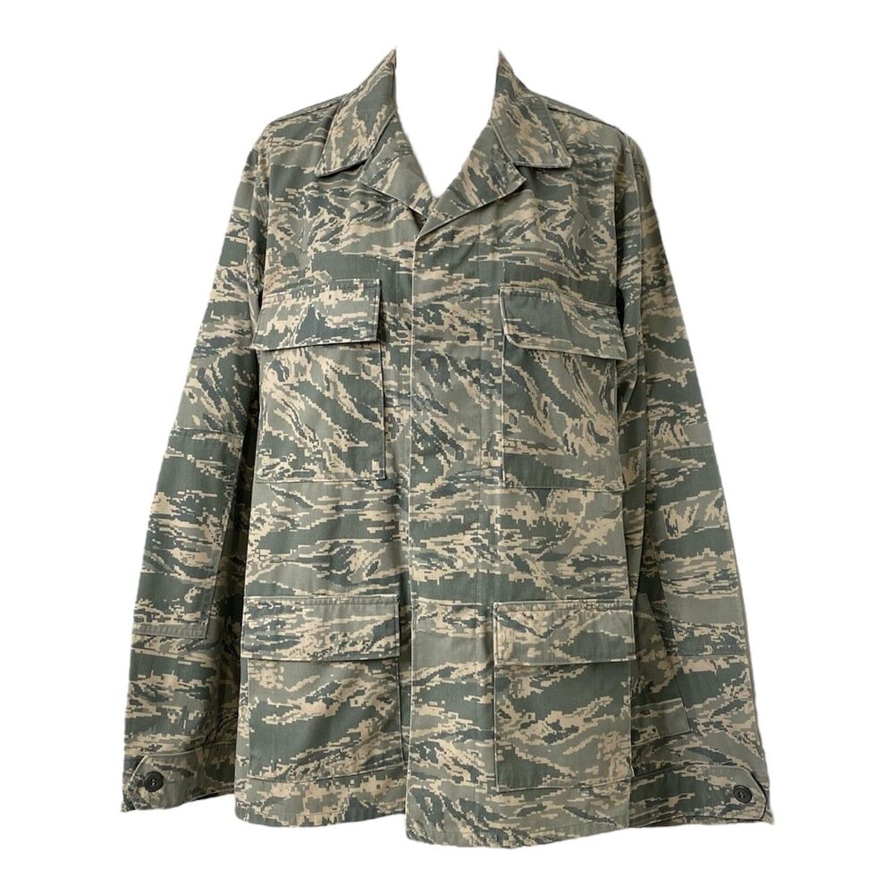 Air Force Men Medium BDU Tactical Utility Jacket Green Tan Digital Camo Pockets